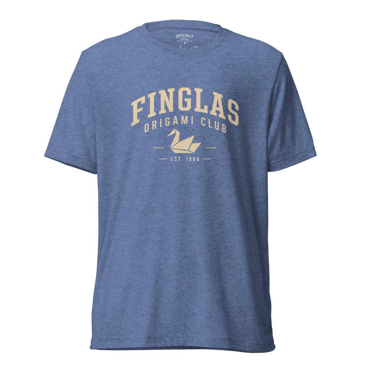 Finglas Origami Club blue graphic T-shirt